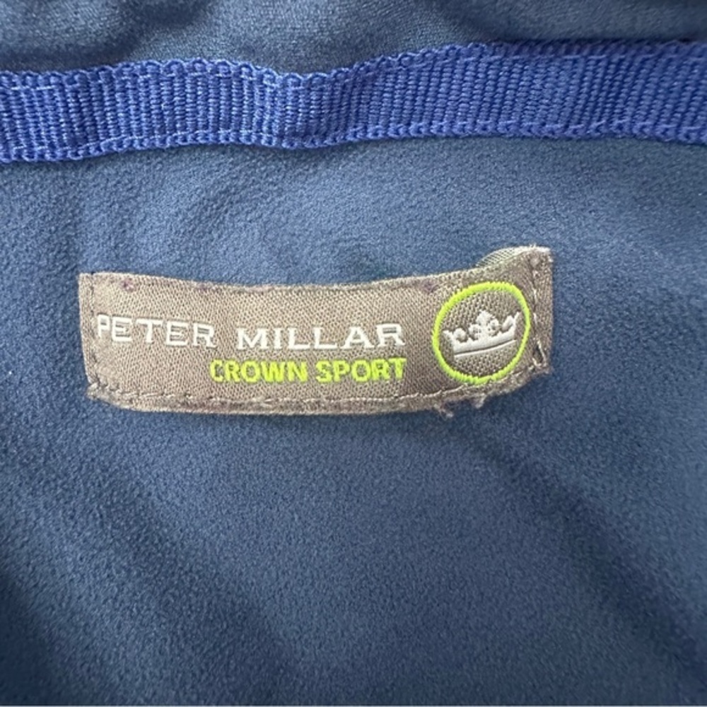 Peter‎ Millar Polo Shirt Long Sleeve Mens XL Navy Performance Preppy Golf Polo - Picture 9 of 12